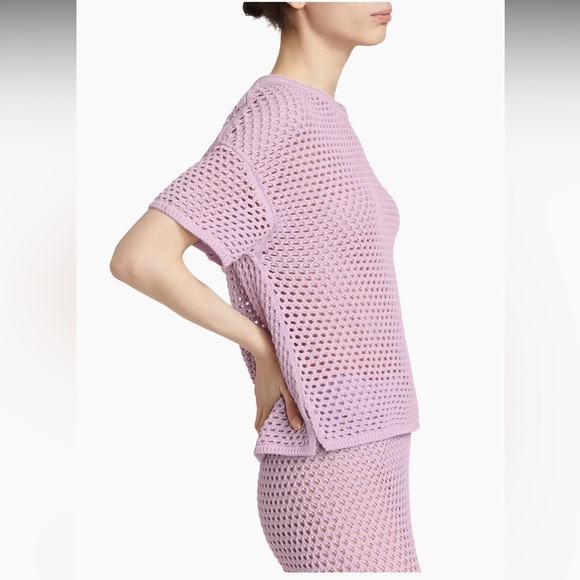 Stellae Dux Boxy Crocheted Lavender Mesh Lounge Set - Picture 3 of 6